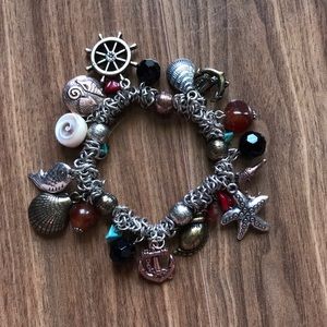 Sea themed charm bracelet